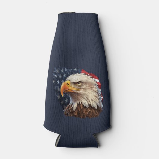Amerikaanse vlag Bald Eagle Flesjeskoeler (Voorkant)