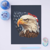 Amerikaanse vlag Bald Eagle Flyer (Enkel)