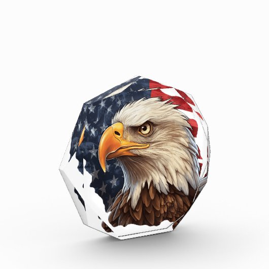 Amerikaanse vlag Bald Eagle Fotoblokken (Links)