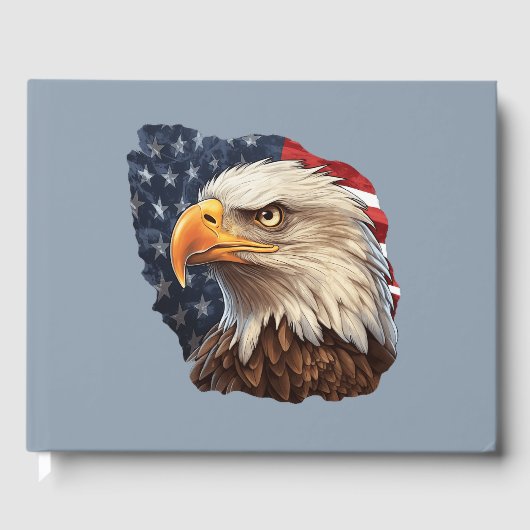 Amerikaanse vlag Bald Eagle Gastenboek (Voorkant)