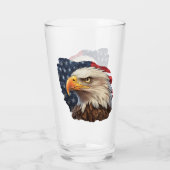 Amerikaanse vlag Bald Eagle Glas (Achterkant)