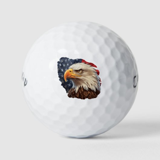 Amerikaanse vlag Bald Eagle Golfballen (Voorkant)