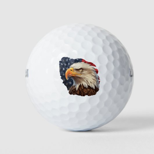 Amerikaanse vlag Bald Eagle Golfballen (Voorkant)