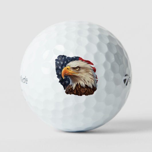 Amerikaanse vlag Bald Eagle Golfballen (Voorkant)