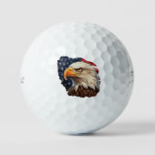 Amerikaanse vlag Bald Eagle Golfballen (Voorkant)