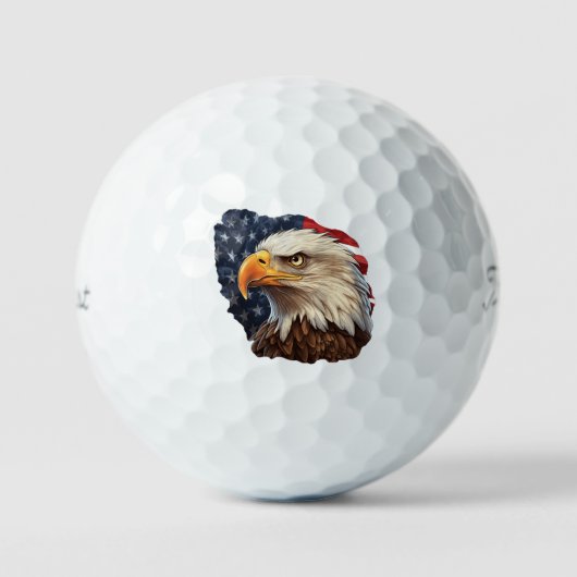 Amerikaanse vlag Bald Eagle Golfballen (Voorkant)