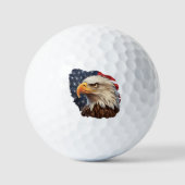 Amerikaanse vlag Bald Eagle Golfballen (Voorkant)