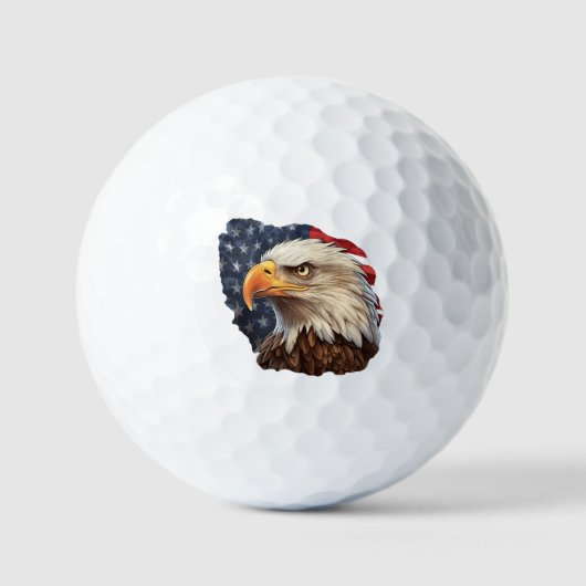 Amerikaanse vlag Bald Eagle Golfballen (Voorkant)