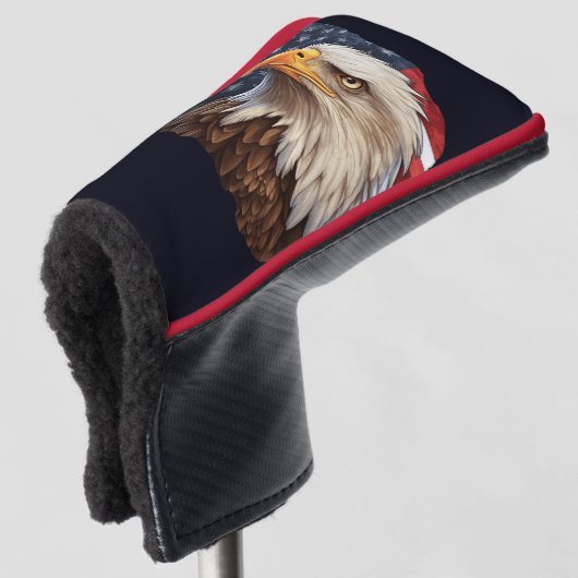 Amerikaanse vlag Bald Eagle Golfheadcover (3/4 voorkant)