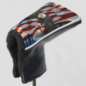 Amerikaanse vlag Bald Eagle Golfheadcover (3/4 voorkant)