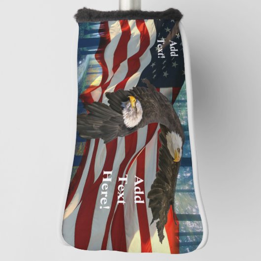 Amerikaanse vlag Bald Eagle Golfheadcover (Draai 90)