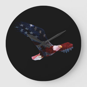 Amerikaanse vlag Bald Eagle Grote Klok