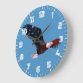 Amerikaanse vlag Bald Eagle Grote Klok (Hoek)