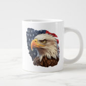 Amerikaanse vlag Bald Eagle Grote Koffiekop (Rechts)