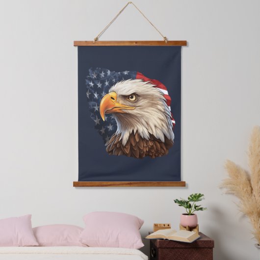Amerikaanse vlag Bald Eagle Hangend Wandkleed (Slaapkamer)
