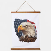 Amerikaanse vlag Bald Eagle Hangend Wandkleed (Voorkant)