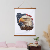 Amerikaanse vlag Bald Eagle Hangend Wandkleed (Slaapkamer)