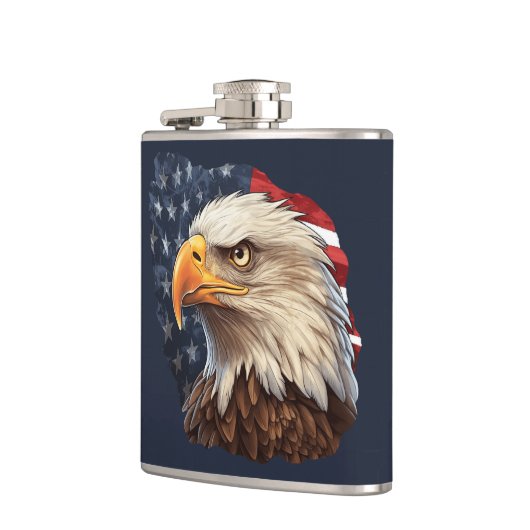 Amerikaanse vlag Bald Eagle Heupfles (Links)