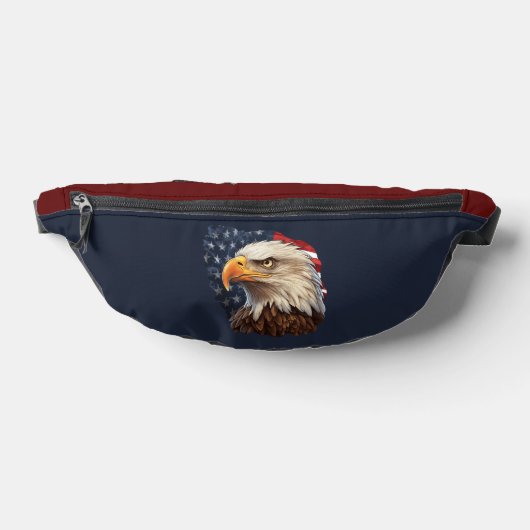 Amerikaanse vlag Bald Eagle Heuptasje (Liggend)