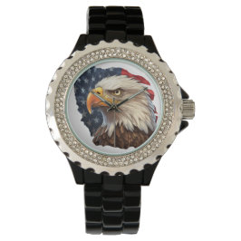 Amerikaanse vlag Bald Eagle Horloge