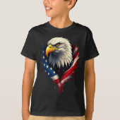 Amerikaanse vlag Bald Eagle Independence Day _3 T-shirt (Voorkant)