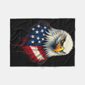 Amerikaanse vlag Bald Eagle Independence Day _4 Fleece Deken (Voorkant (Horizontaal))