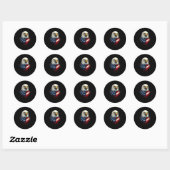 Amerikaanse vlag Bald Eagle Independence Day _4 Ronde Sticker (Vel)