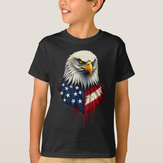 Amerikaanse vlag Bald Eagle Independence Day _4 T-shirt (Voorkant)