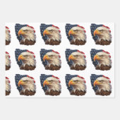 Amerikaanse vlag Bald Eagle Inpakpapier Vel (Voorkant 3)