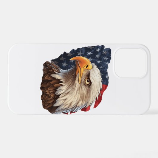 Amerikaanse vlag Bald Eagle iPhone Hoesje (Achterkant horizontaal)