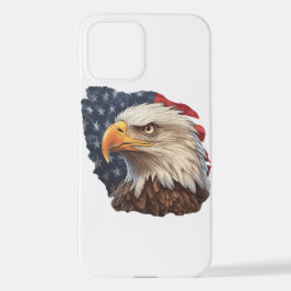 Amerikaanse vlag Bald Eagle iPhone 12 Hoesje