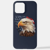 Amerikaanse vlag Bald Eagle iPhone Hoesje (Achterkant)
