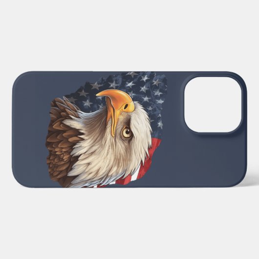 Amerikaanse vlag Bald Eagle iPhone Hoesje (Achterkant horizontaal)