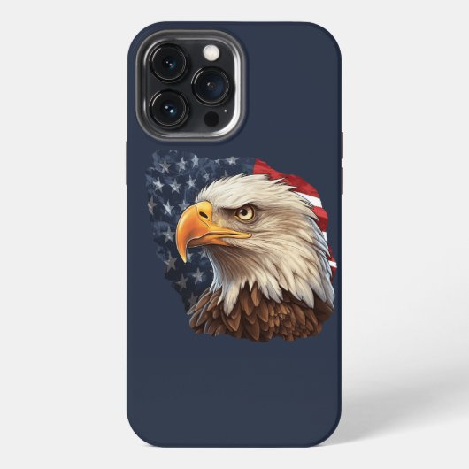 Amerikaanse vlag Bald Eagle iPhone Hoesje (Achterkant)
