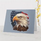 Amerikaanse vlag Bald Eagle Kaart (Gele Bloem)