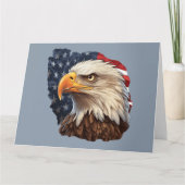 Amerikaanse vlag Bald Eagle Kaart (Voorkant)