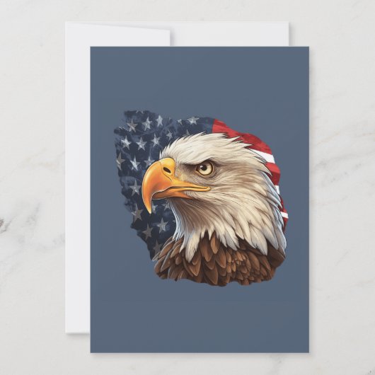 Amerikaanse vlag Bald Eagle Kaart (Voorkant)