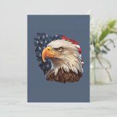 Amerikaanse vlag Bald Eagle Kaart (Staand voorkant)