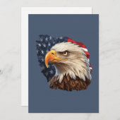 Amerikaanse vlag Bald Eagle Kaart (Voorkant / Achterkant)