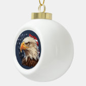 Amerikaanse vlag Bald Eagle Keramische Bal Ornament (Rechts)