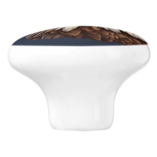 Amerikaanse vlag Bald Eagle Keramische Knop (Zijkant)