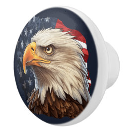 Amerikaanse vlag Bald Eagle Keramische Knop