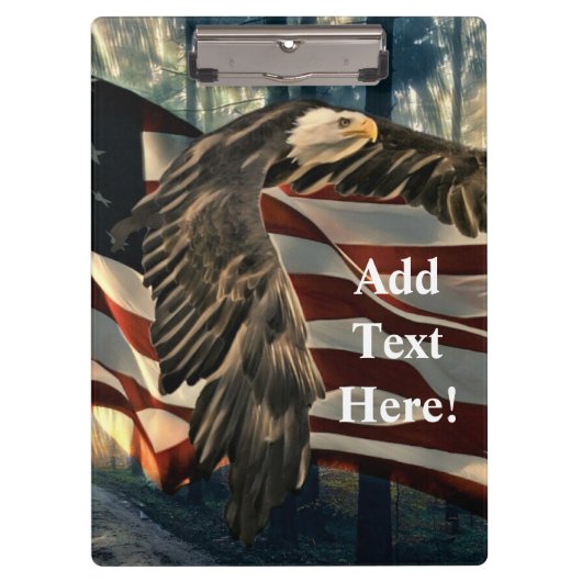 Amerikaanse vlag Bald Eagle Klembord (Voorkant)