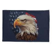 Amerikaanse vlag Bald Eagle Kussensloop (Achterkant)
