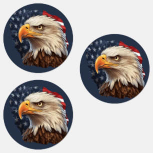 Amerikaanse vlag Bald Eagle Labels