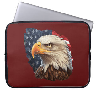 Amerikaanse vlag Bald Eagle Laptop Sleeve