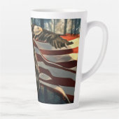 Amerikaanse vlag Bald Eagle Latte Mok (Rechts)
