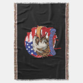 Amerikaanse vlag Bald Eagle leeft vrij of sterft Deken (Voorkant Verticaal)