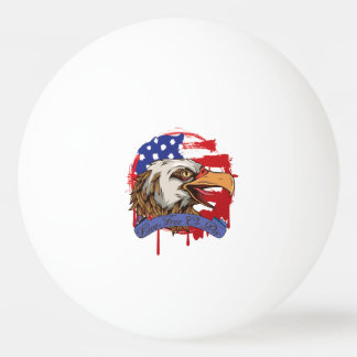 Amerikaanse vlag Bald Eagle leeft vrij of sterft Pingpongbal