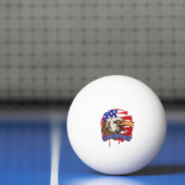 Amerikaanse vlag Bald Eagle leeft vrij of sterft Pingpongbal (Net)